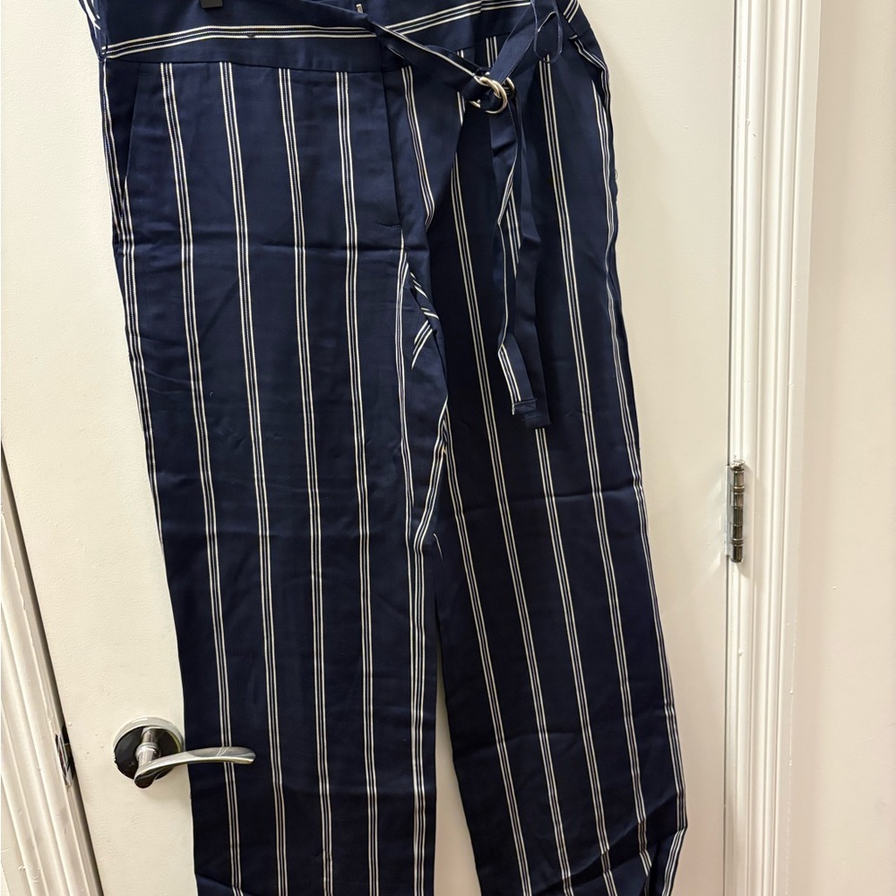Next Women's Navy Striped Trousers